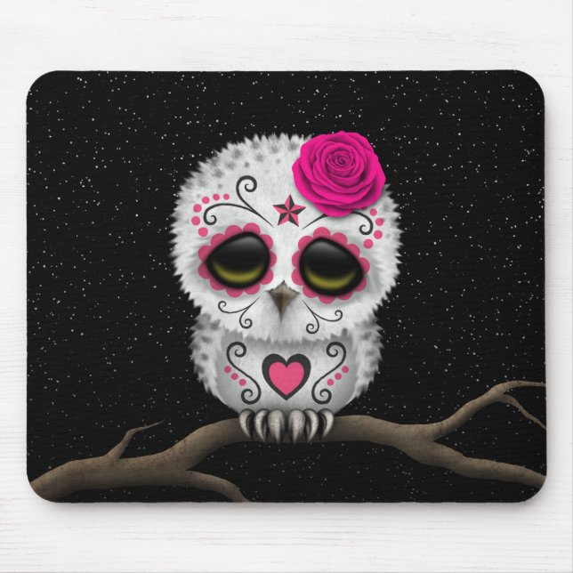 Niedlicher rosa Tag der toten Mousepad (Vorne)