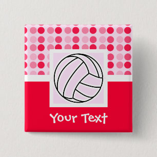 Niedlicher rosa Volleyball Button