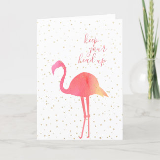 Niedlicher rosa Watercolor-Flamingo behalten Ihren Ankündigung
