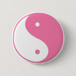 Niedlicher rosa Yin Yang Knopf Button