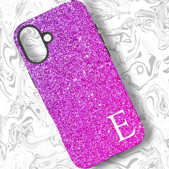 Niedlicher, rosafarbener, Girly Printed-Glitzer Case-Mate iPhone Hülle (Von Creator hochgeladen)
