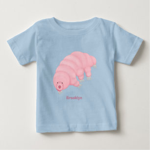 Niedlicher rosafarbener kardialer Cartoon Baby T-shirt