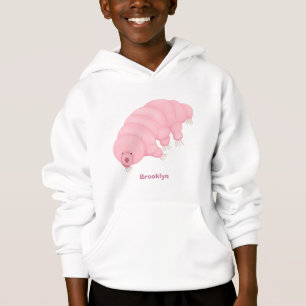 Niedlicher rosafarbener kardialer Cartoon Hoodie