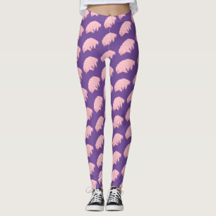 Niedlicher rosafarbener kardialer Cartoon Leggings