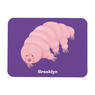 Niedlicher rosafarbener kardialer Cartoon Magnet