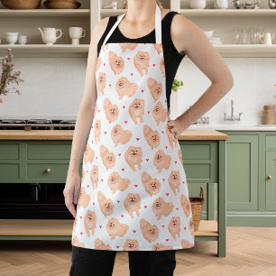 Niedlicher Rot-Weiß-Spitz Schürze