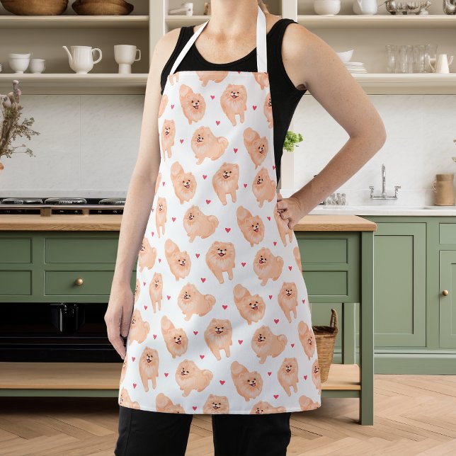 Niedlicher Rot-Weiß-Spitz Schürze (Von Creator hochgeladen)