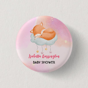 Niedlicher Roter Fuchs-Stern-Ballon Babydusche Par Button