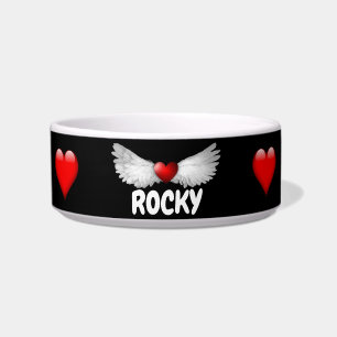 Niedlicher roter Herz-Engel Wings Napf