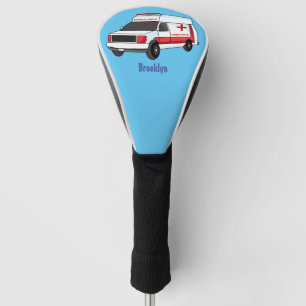 Niedlicher roter Krankenwagen Cartoon Golf Headcover
