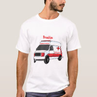 Niedlicher roter Krankenwagen Cartoon