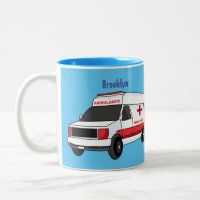 Niedlicher roter Krankenwagen Cartoon