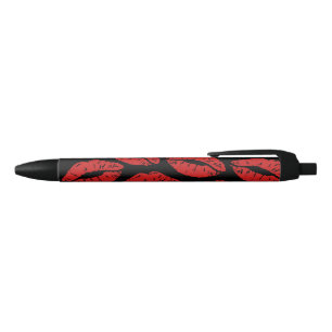 Niedlicher Roter Lipstick Kisses Kiss Lips Muster Kugelschreiber