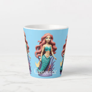 Niedlicher roter Meerjungfrau Thunder_Cove Milchtasse
