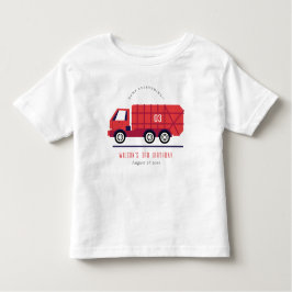 Niedlicher roter Müllwagen Kinder jeden Geburtstag Kleinkind T-shirt