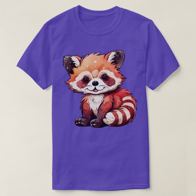 niedlicher roter Panda-Aquarell T-Shirt (Design vorne)
