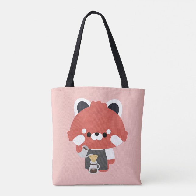 Niedlicher Roter Panda Barista (Rückseite)
