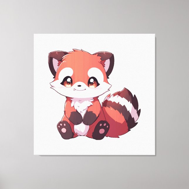 niedlicher roter Panda Leinwanddruck (Vorderseite)