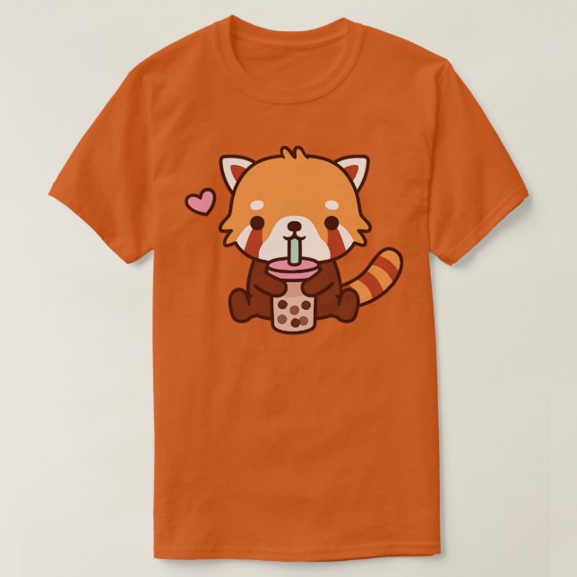 Niedlicher Roter Panda Lieben Blubble Tee (Design vorne)