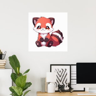 niedlicher roter Panda Poster
