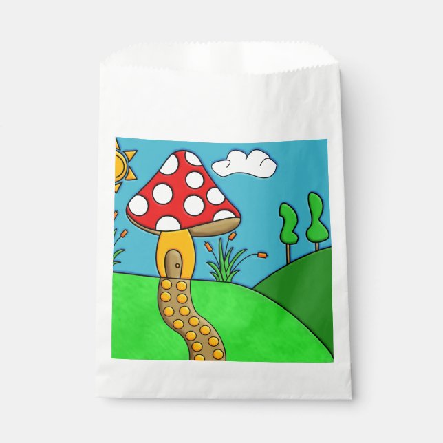 niedlicher roter Pilz Geschenktütchen (Vorderseite)