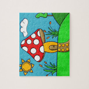 niedlicher roter Pilz Puzzle