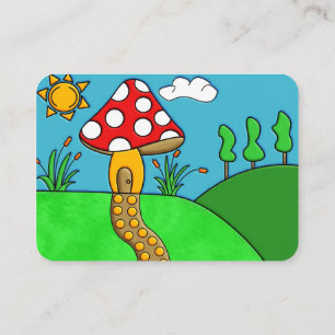 niedlicher roter Pilz Treuekarte