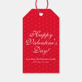 Niedlicher roter Polka dots benutzerdefinierte Skr Geschenkanhänger