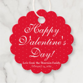 Niedlicher roter Polka dots benutzerdefinierter Te Geschenkanhänger