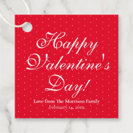 Niedlicher roter Polka Punkt benutzerdefinierte Sk Geschenkanhänger