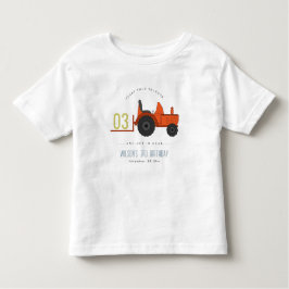 Niedlicher roter Rosttracker Kinder jeden Geburtst Kleinkind T-shirt