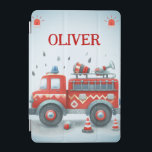 Niedlicher roter und grauer Feuerzug iPad Mini Hülle<br><div class="desc">Personalisierter niedlicher Motor-LKW-Entwurf in Rot und Grau</div>