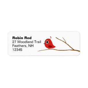 Niedlicher roter Vogel auf