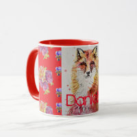 Niedlicher Rotfuchs Tierische Rose Blumenwasser