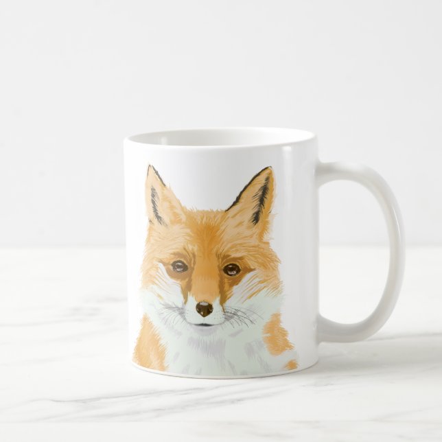 Niedlicher Rotfuchs - transparent. Kaffeetasse (Rechts)