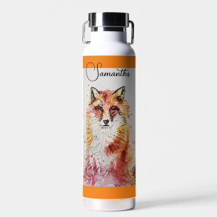 Niedlicher Rotfuchs-Wasserfarben-Malerei-Becher Or Trinkflasche