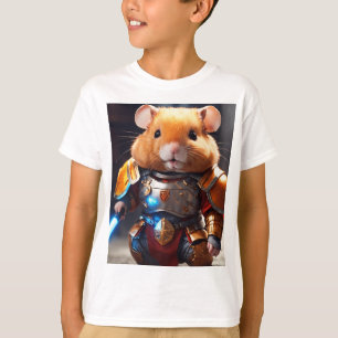 Niedlicher Rothaarschwertsmann in Armdruckaufschri T-Shirt