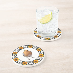 Niedlicher Rotholzvogel Getränkeuntersetzer