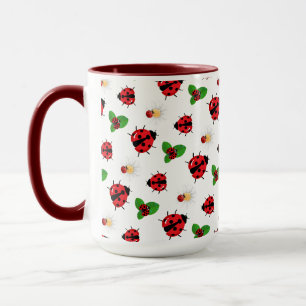 Niedlicher Rotpolka Punkt Ladybug Daisy Blume Somm Tasse