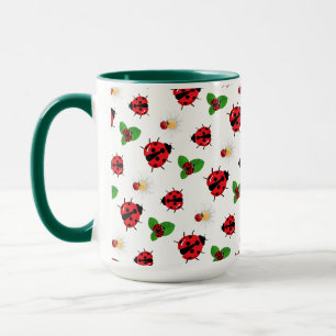Niedlicher Rotpolka Punkt Ladybug Daisy Blume Somm Tasse