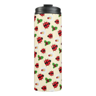 Niedlicher Rotpolka Punkt Ladybug Daisy Blume Somm Thermosbecher