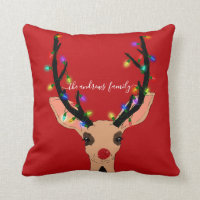 Niedlicher Rotrescher Hirsch glühende Weihnachtsle