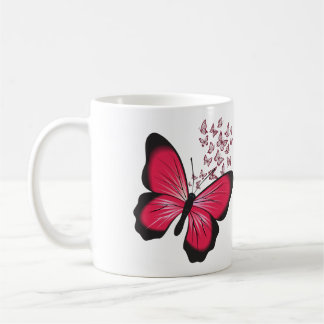 niedlicher Rotschmetterling Kaffeetasse