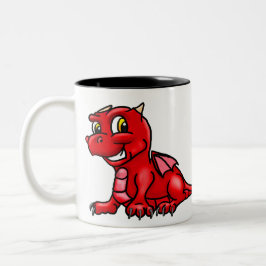 Niedlicher Rotschwanz-Drache Zweifarbige Tasse