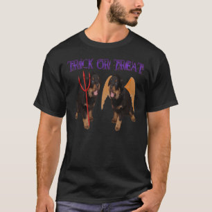 Niedlicher Rottweiler Halloween Trick oder Treat V T-Shirt