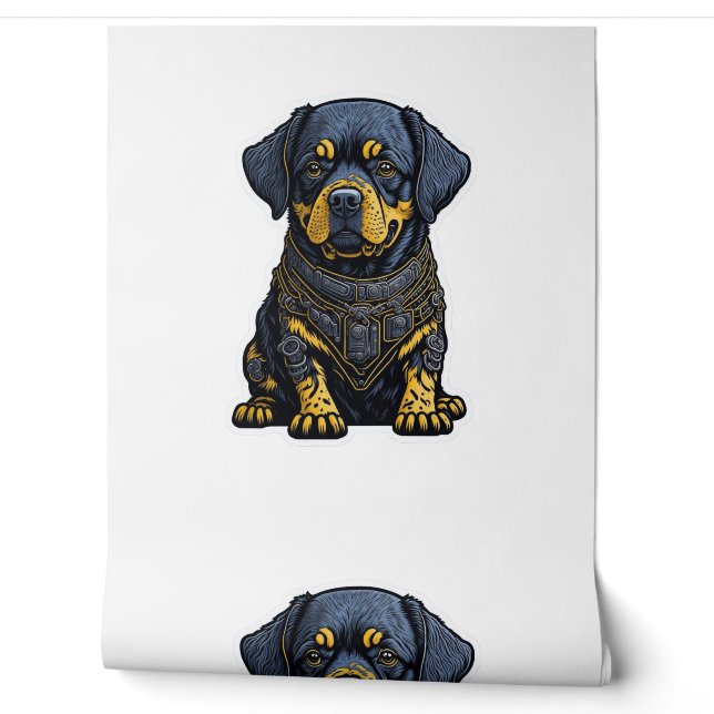 Niedlicher Rottweiler in Rüstung Tapete (Abrollen)