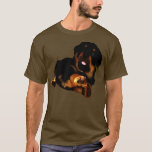 Niedlicher Rottweiler-Welpenvektorschnitt T-Shirt
