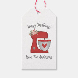 Niedlicher Rotweihnachtsgebäck Geschenkanhänger