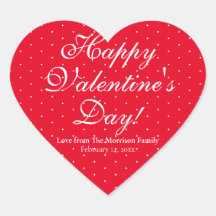 Niedlicher Rotweiße Polka-Punkte nach dem Valentin