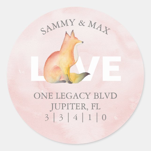 Niedlicher Rücksendeadresse-Umschlag Aufkleber (Vorderseite)